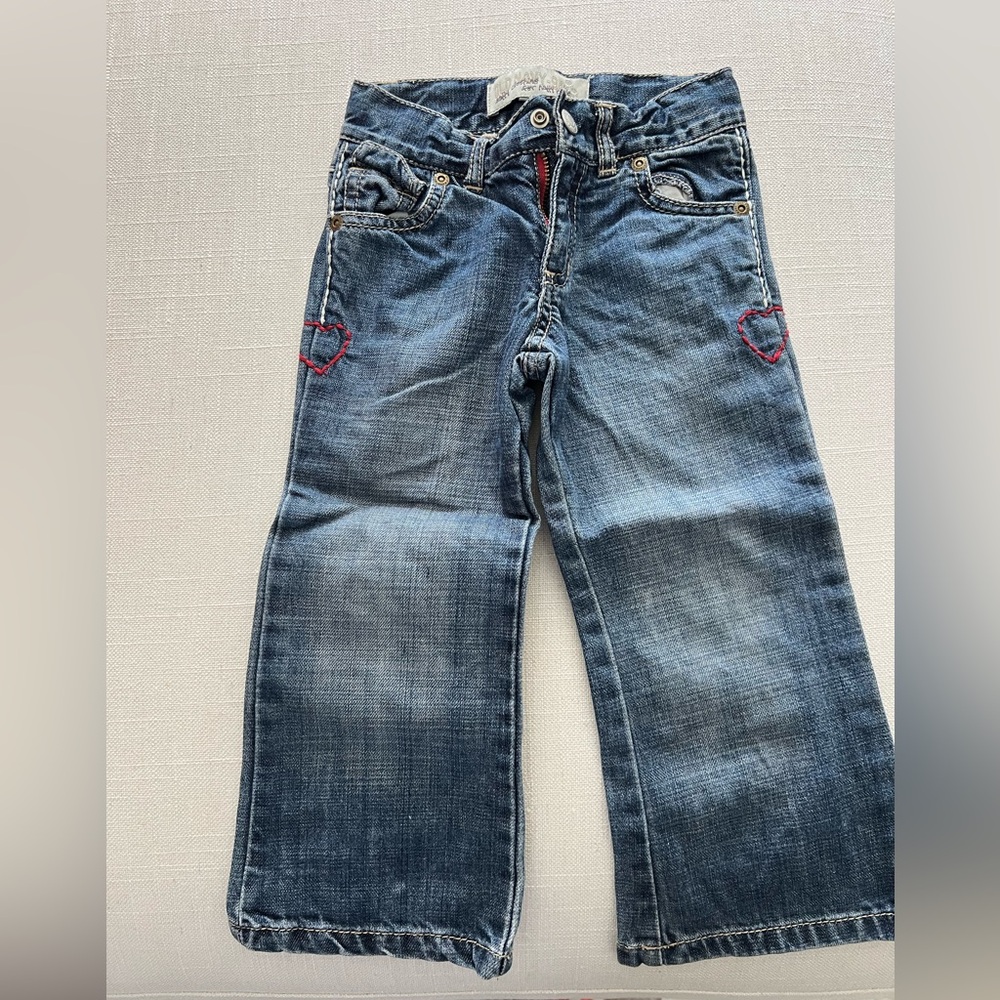 Old Navy Kids Blue Jeans with Red Stitching